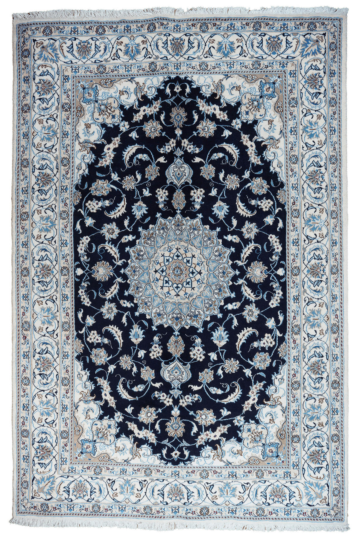 PersaTepp Teppich Nain 12La beige B/H/L: ca. 196x1x298 cm Nain 12La - blau/beige (298,00/196,00/1,00cm) - PersaTepp