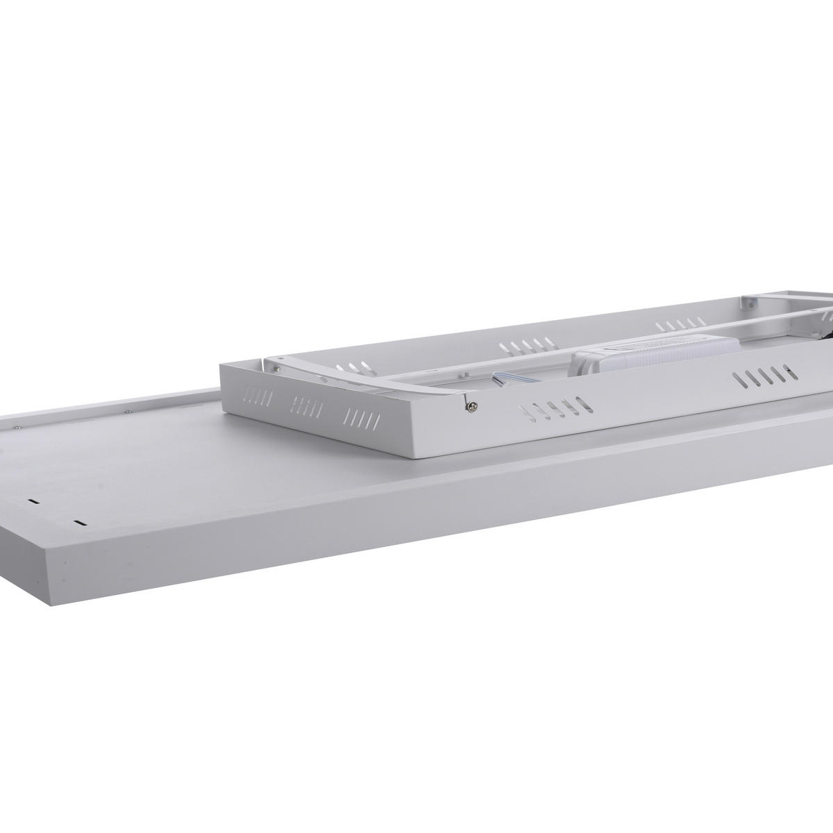 Just Light LED-Deckenleuchte mit Heizfunktion BEROA 18069-16 weiß Kunststoff Metall B/H/T: ca. 60x6,8x120 cm 1 Brennstellen BEROA - weiß (60,00/6,80/120,00cm) - Just Light