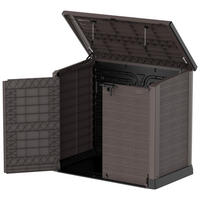 VCM Mülltonnenbox 2er StoreAway braun Kunststoff B/H/L: ca. 145x125x83 cm StoreAway - braun (83,00/145,00/125,00cm) - VCM