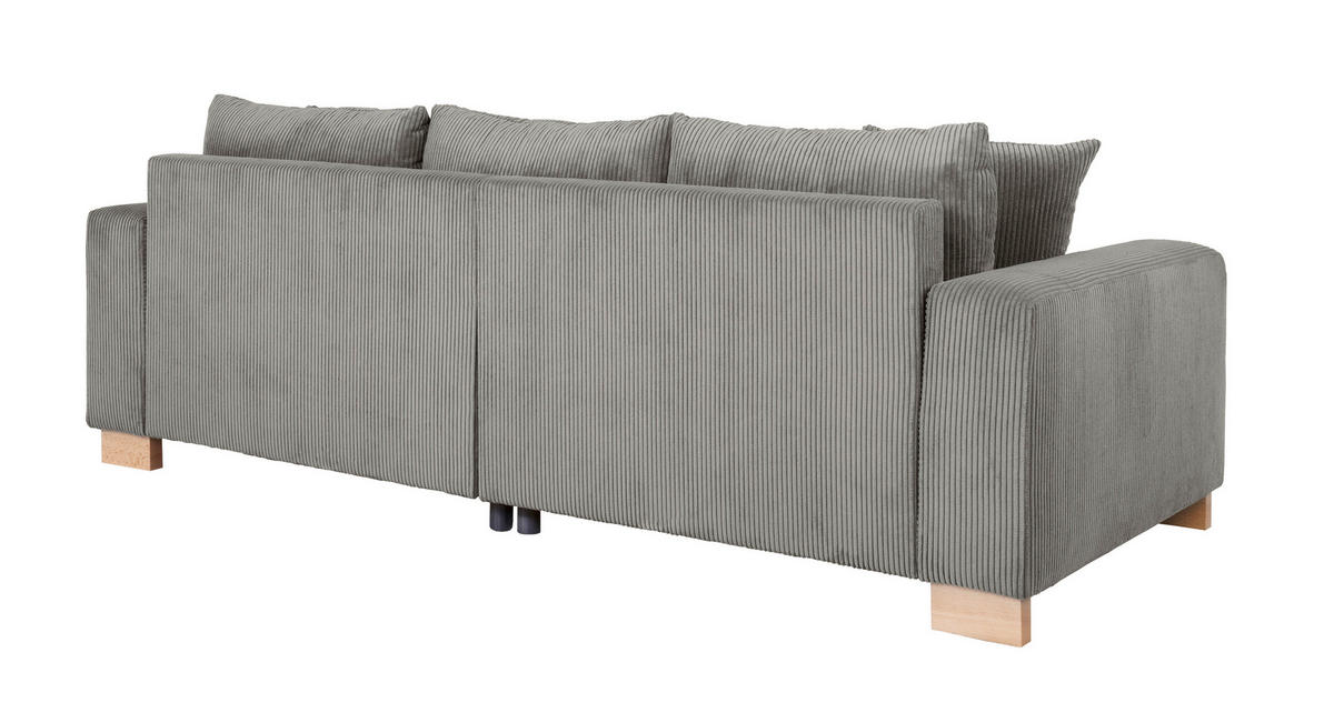 Big Sofa Alpha New dunkelgrau Microfaser B/H/T: ca. 244x85x112 cm Alpha New - buche/dunkelgrau (244,00/85,00/112,00cm)