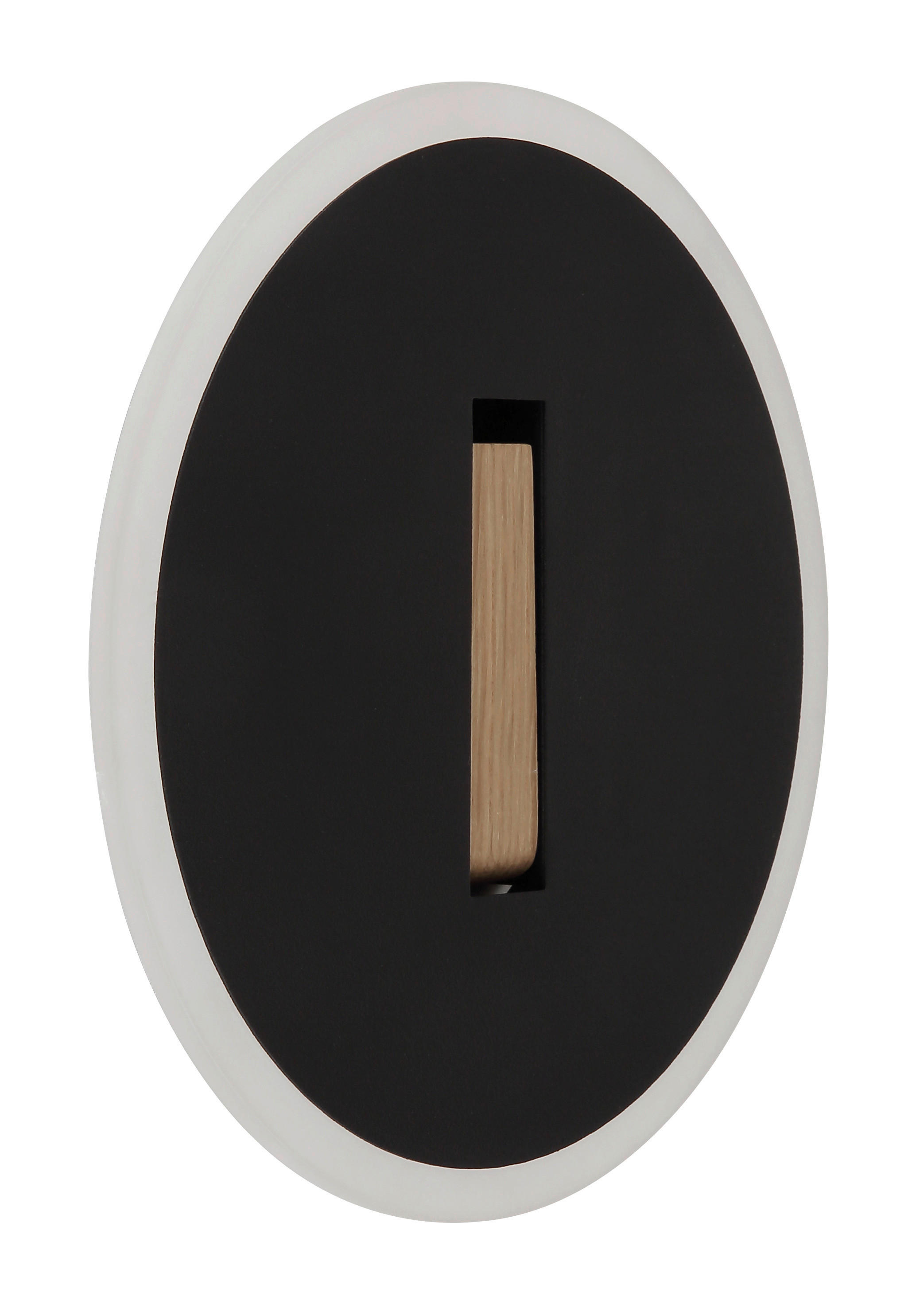 GLOBO LED-Wandleuchte AVERY 78410B Opal mattschwarz dunkelbraun Holz Kunststoff Metall L/D: ca. 3x20,5 cm 1 Brennstellen AVERY - dunkelbraun/Opal (20,50cm) - GLOBO