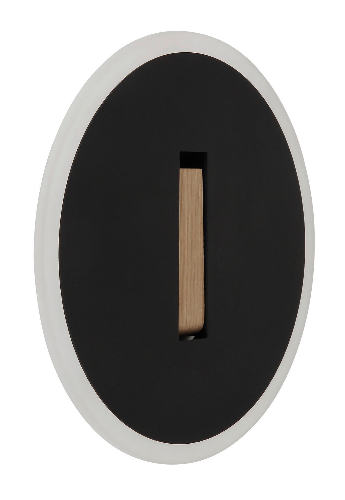 GLOBO LED-Wandleuchte AVERY 78410B Opal mattschwarz dunkelbraun Holz Kunststoff Metall L/D: ca. 3x20,5 cm 1 Brennstellen AVERY - dunkelbraun/Opal (20,50cm) - GLOBO