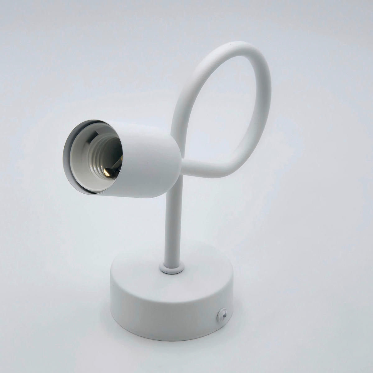 Lamkur Wandleuchte weiß Stahl B/H/L: ca. 8x18x16 cm E27 1 Brennstellen Lizzy - weiß (16,00/8,00/18,00cm) - Lamkur