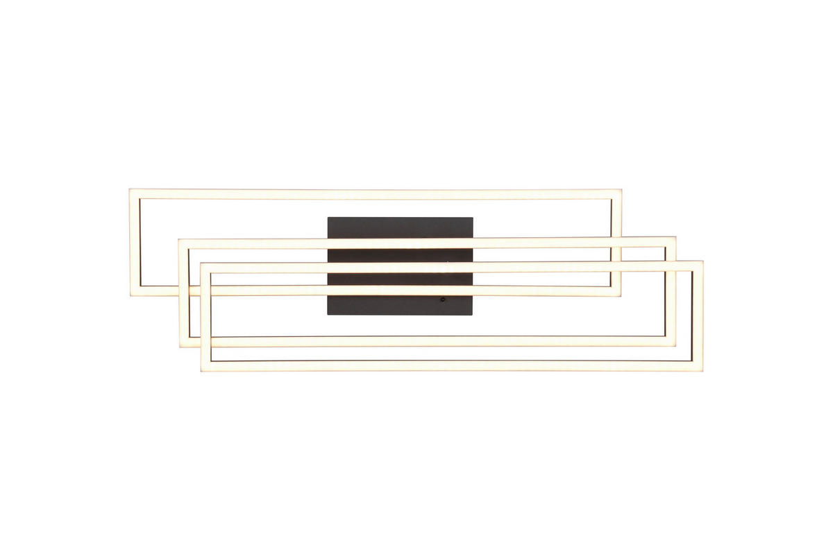 Reality LED-Deckenleuchte R64423132 Corso schwarz Metall B/H/T: ca. 66x10x60 cm 1 Brennstellen Corso - schwarz (66,00/10,00/60,00cm) - Reality
