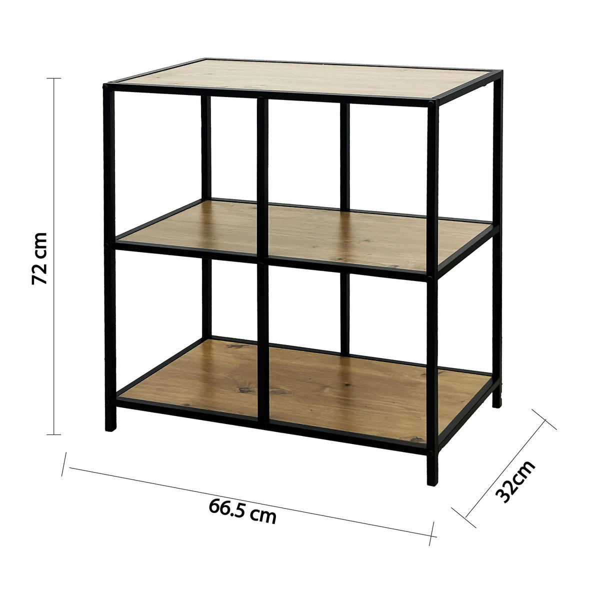 Standregal Sensation schwarz B/H/T: ca. 66,5x72x32 cm Sensation - schwarz (66,50/72,00/32,00cm)