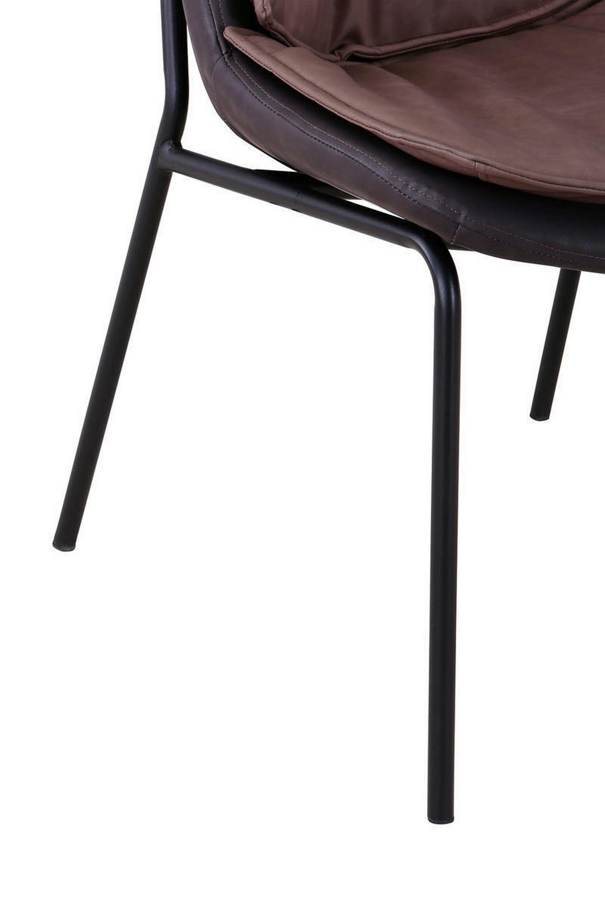 Stuhl Brady 200 braun Kunstleder B/H/T: ca. 54x84x64 cm Brady 200 - braun/schwarz (54,00/84,00/64,00cm) - 360 Living