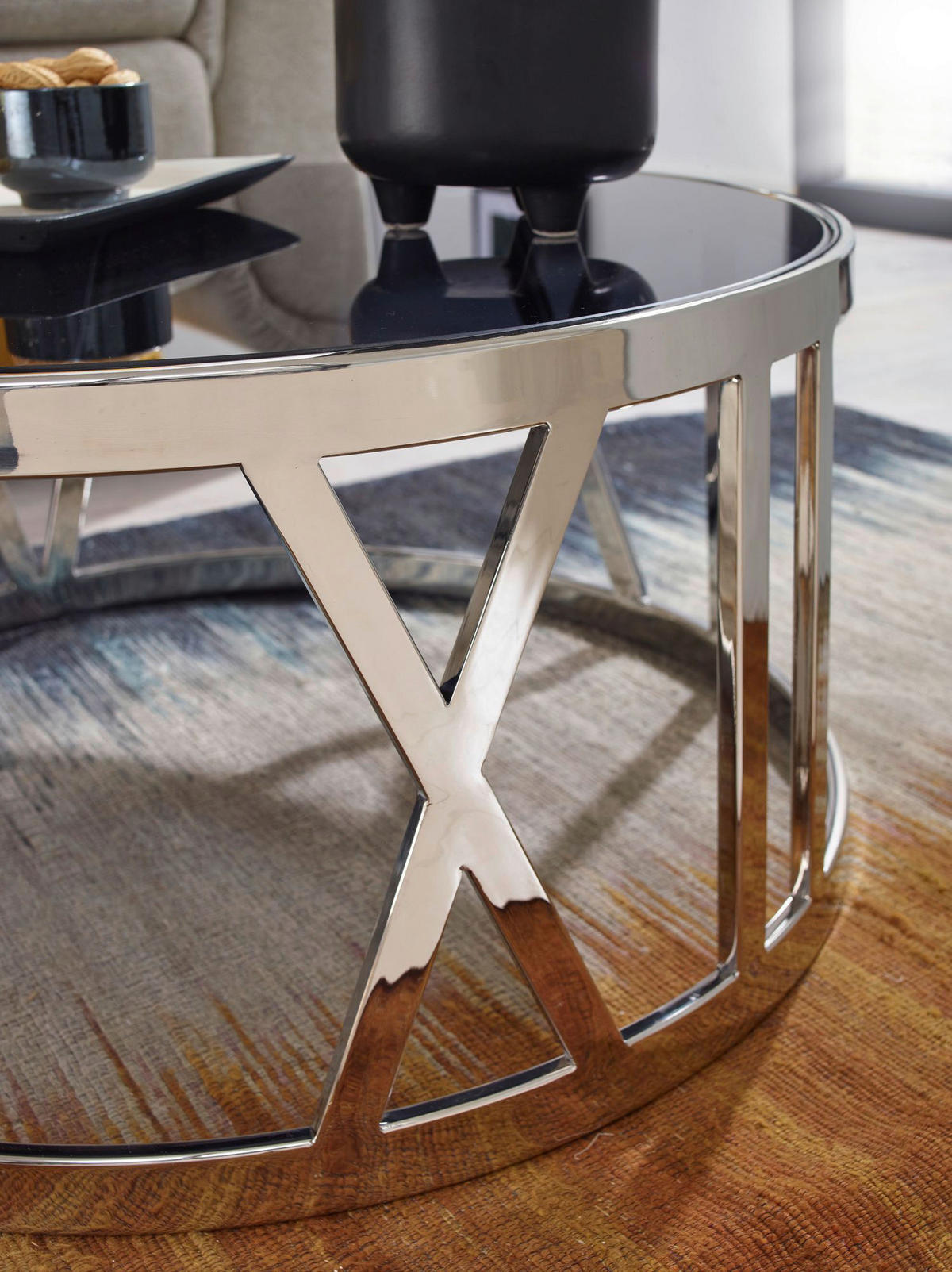 Couchtisch silber B/H/T: ca. 60x30x60 cm Couchtisch - silber (60,00/30,00/60,00cm) - Wohnling