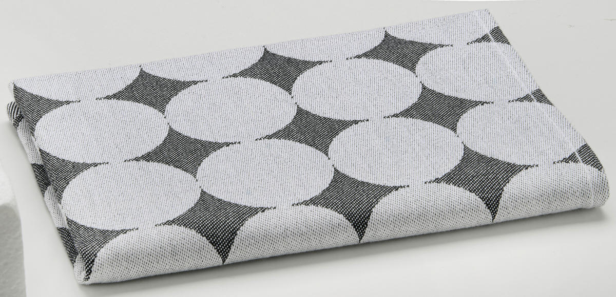Geschirrtuch Geschirrtuch 50x70cm Kreise - anthrazit (50,00/70,00cm)