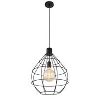 GLOBO Pendelleuchte 15588H schwarz Metall H/D: ca. 120x37 cm E27 1 Brennstellen Edwin - schwarz (37,00/120,00cm) - GLOBO