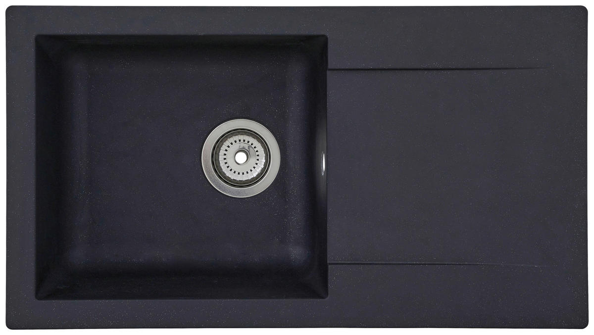 Respekta Einbauspüle Denver 78 x 44 S schwarz Mineralite B/H/T: ca. 78x17x43,5 cm Denver 78 x 44 S - schwarz (78,00/17,00/43,50cm) - Respekta