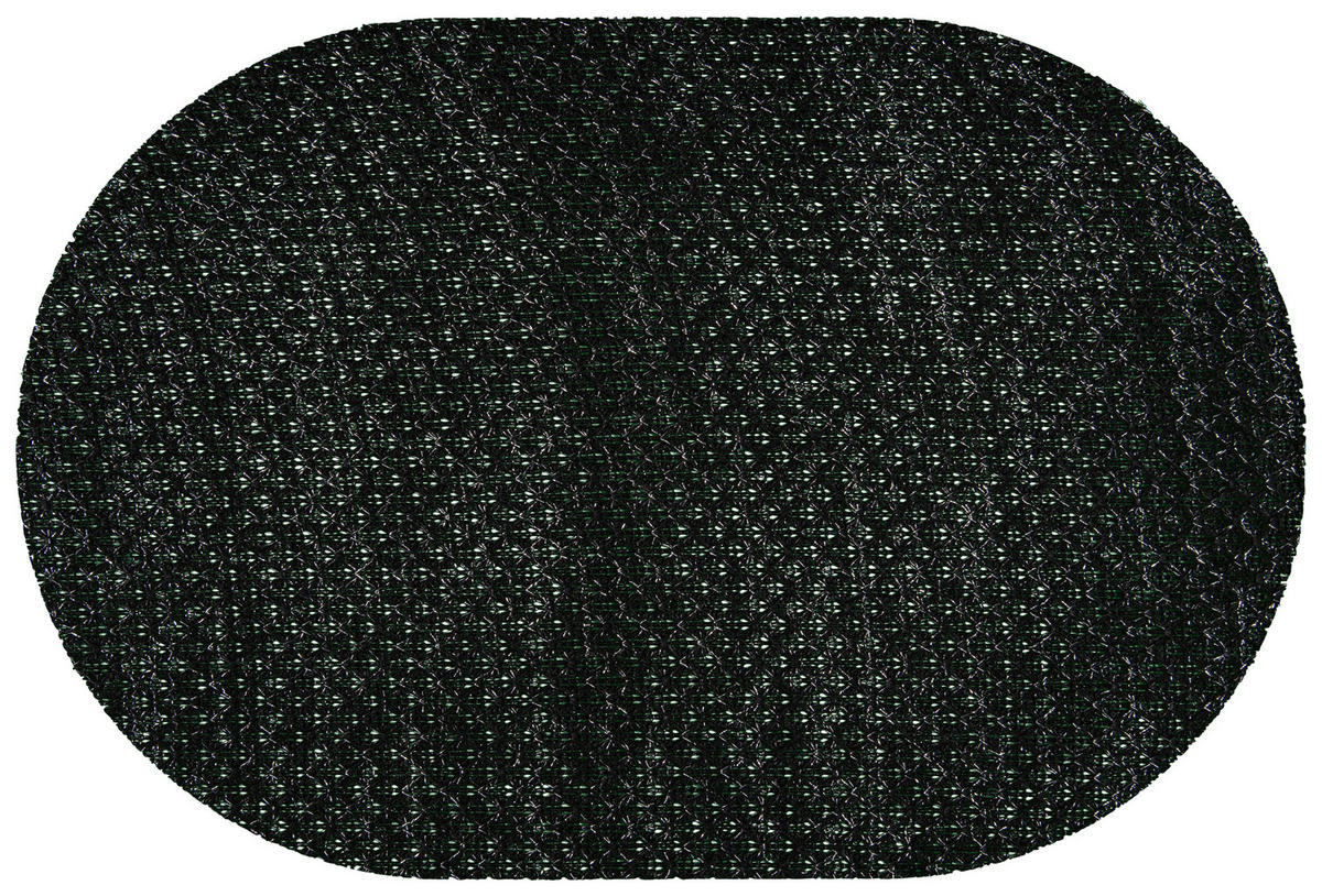 Platzset schwarz Polyester B/L: ca. 45x30 cm Platzset_Glitzer - schwarz (45,00/30,00cm)