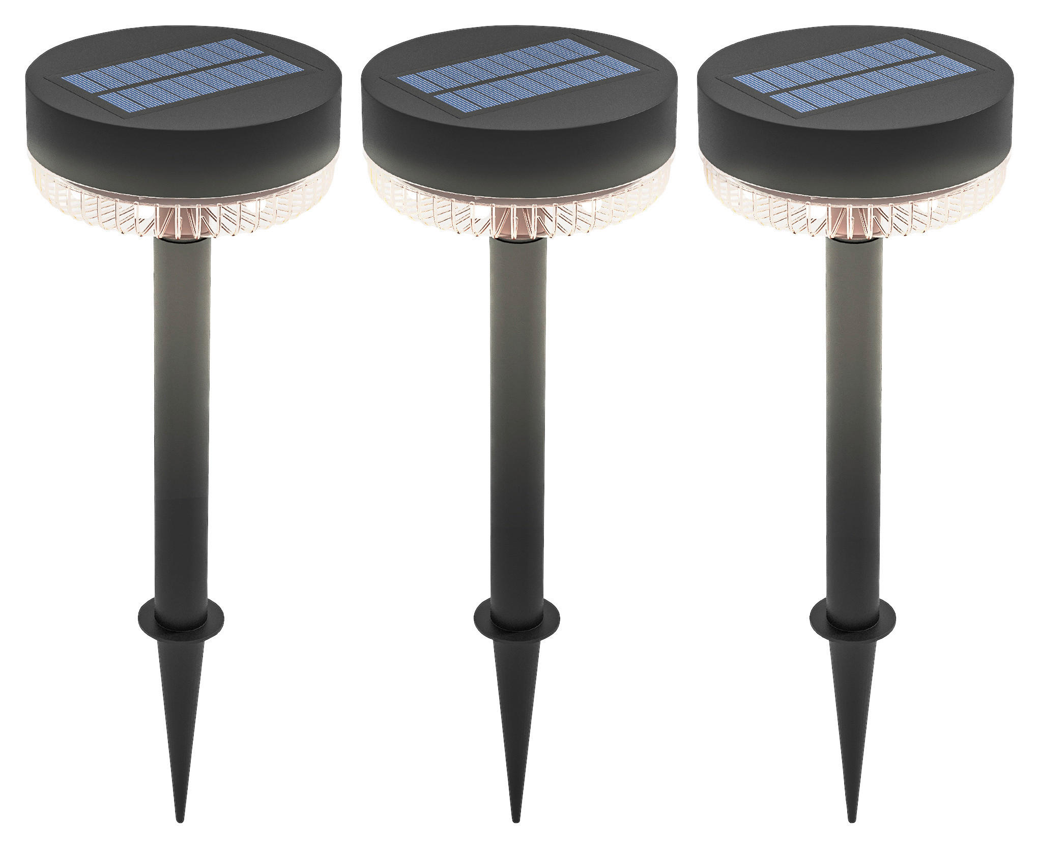 Solar-Gartenleuchte schwarz Kunststoff B/H/L: ca. 13x39,5x13 cm Solar-Gartenleuchte - schwarz (13,00/13,00/39,50cm) - Outsunny