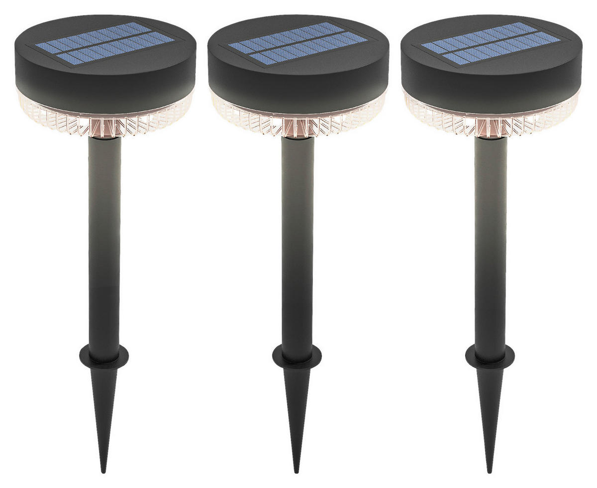 Solar-Gartenleuchte schwarz Kunststoff B/H/L: ca. 13x39,5x13 cm Solar-Gartenleuchte - schwarz (13,00/13,00/39,50cm) - Outsunny