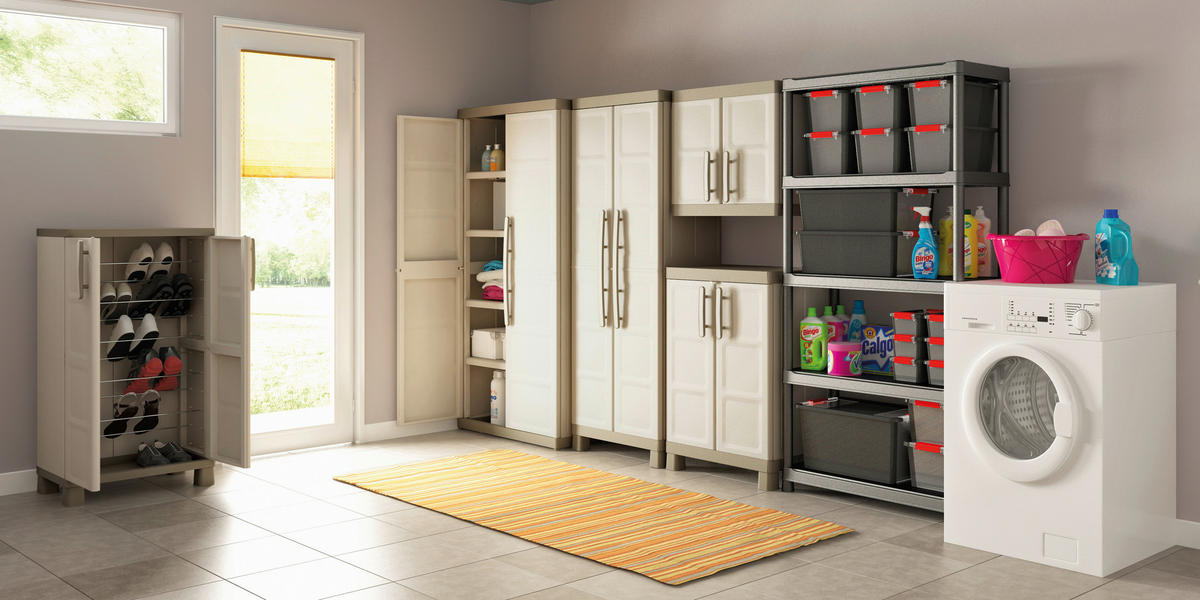 Keter Kunststoffschrank Excellence beige Kunststoff B/H/T: ca. 65x97x45 cm Excellence - beige/taupe (65,00/97,00/45,00cm) - Keter