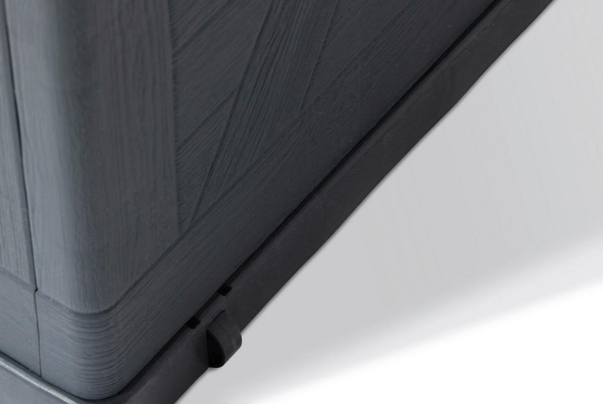 Toomax Aufbewahrungsbox Wood anthrazit Kunststoff B/H/L: ca. 63x56x120 cm Wood - anthrazit (120,00/63,00/56,00cm) - Toomax