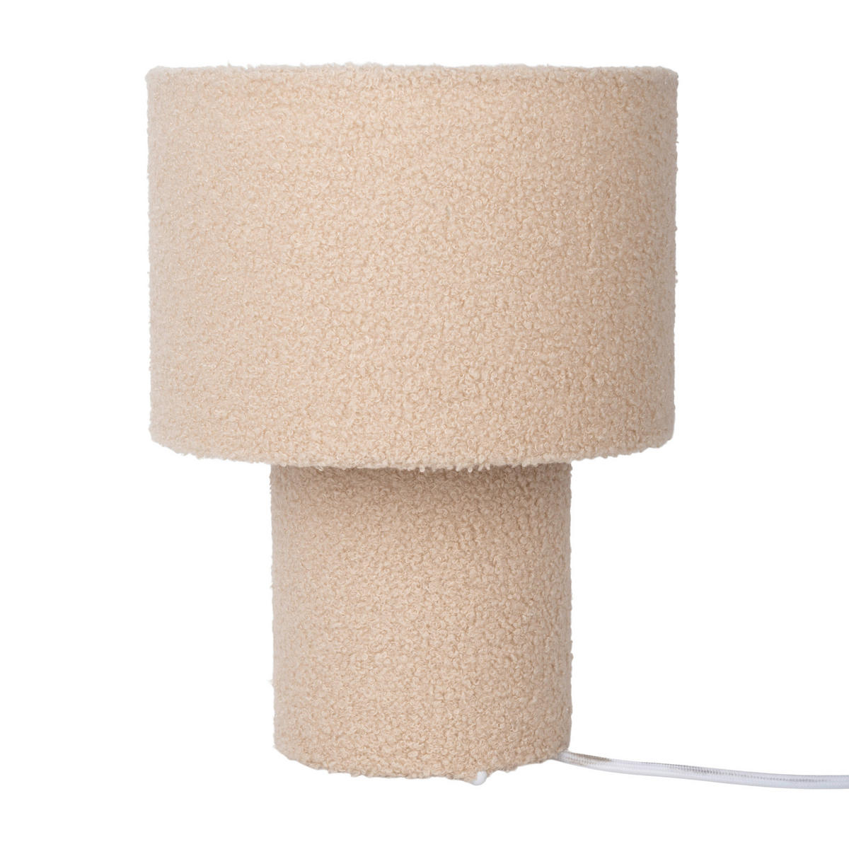 Näve Leuchten Tischleuchte beige Metall Textil Kunststoff B/H/T/D: ca. 23x31x23x23 cm E27 1 Brennstellen FLUFFY - beige (23,00/31,00/23,00cm) - Näve Leuchten