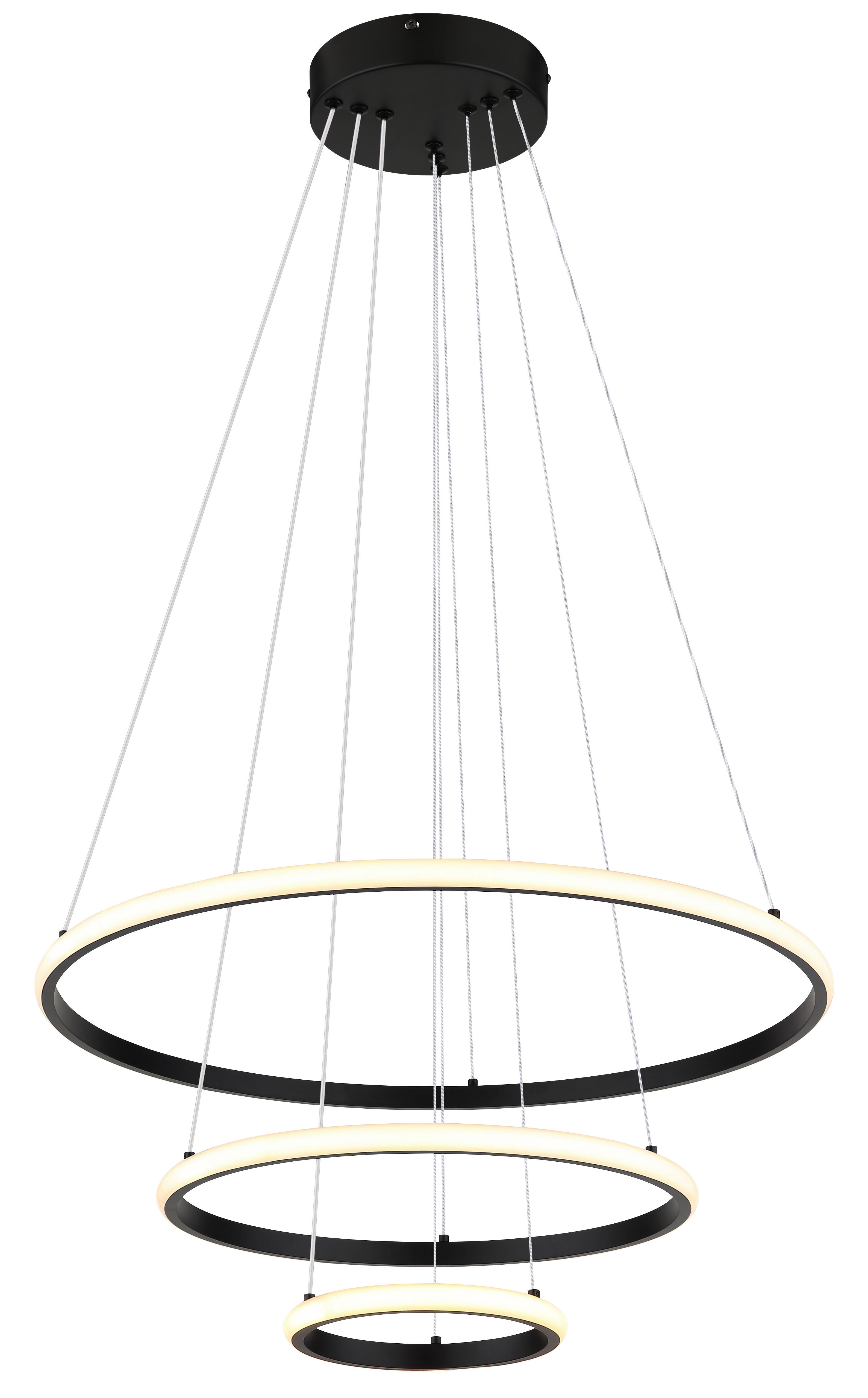 LED-Pendelleuchte Metall Kunststoff H/D: ca. 105x60 cm LED-Pendelleuchte_Anru - (60,00/105,00cm)
