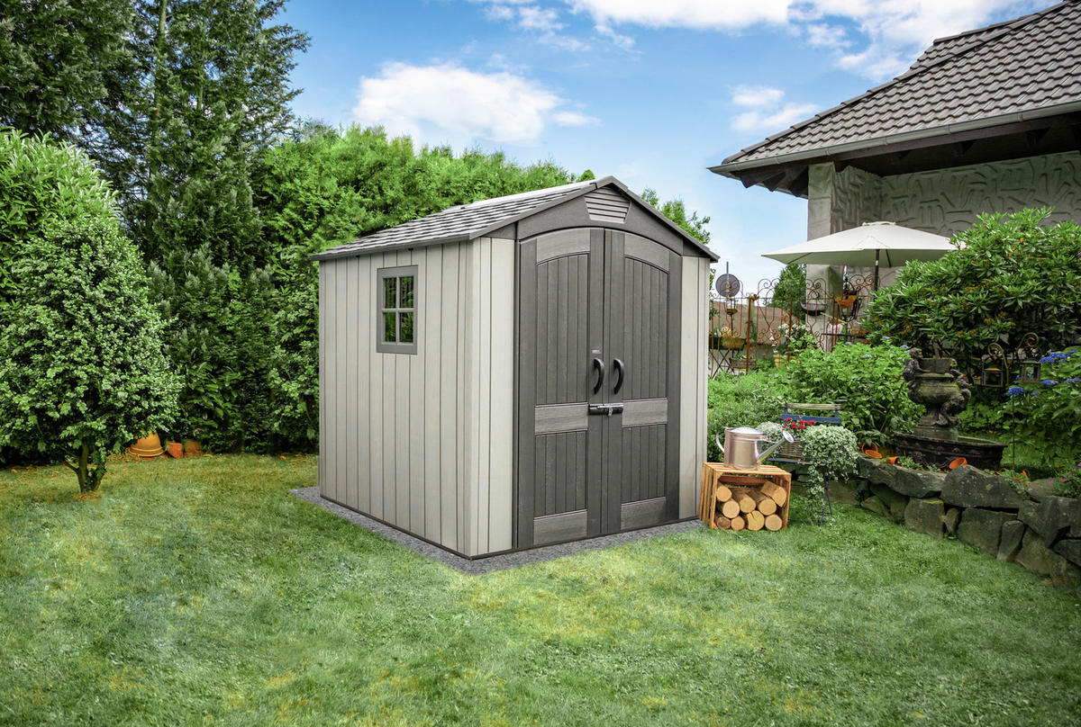 Lifetime Gartenhaus Stella grau B/H/L: ca. 204x227x204 cm Stella - grau (204,00/204,00/227,00cm) - Lifetime