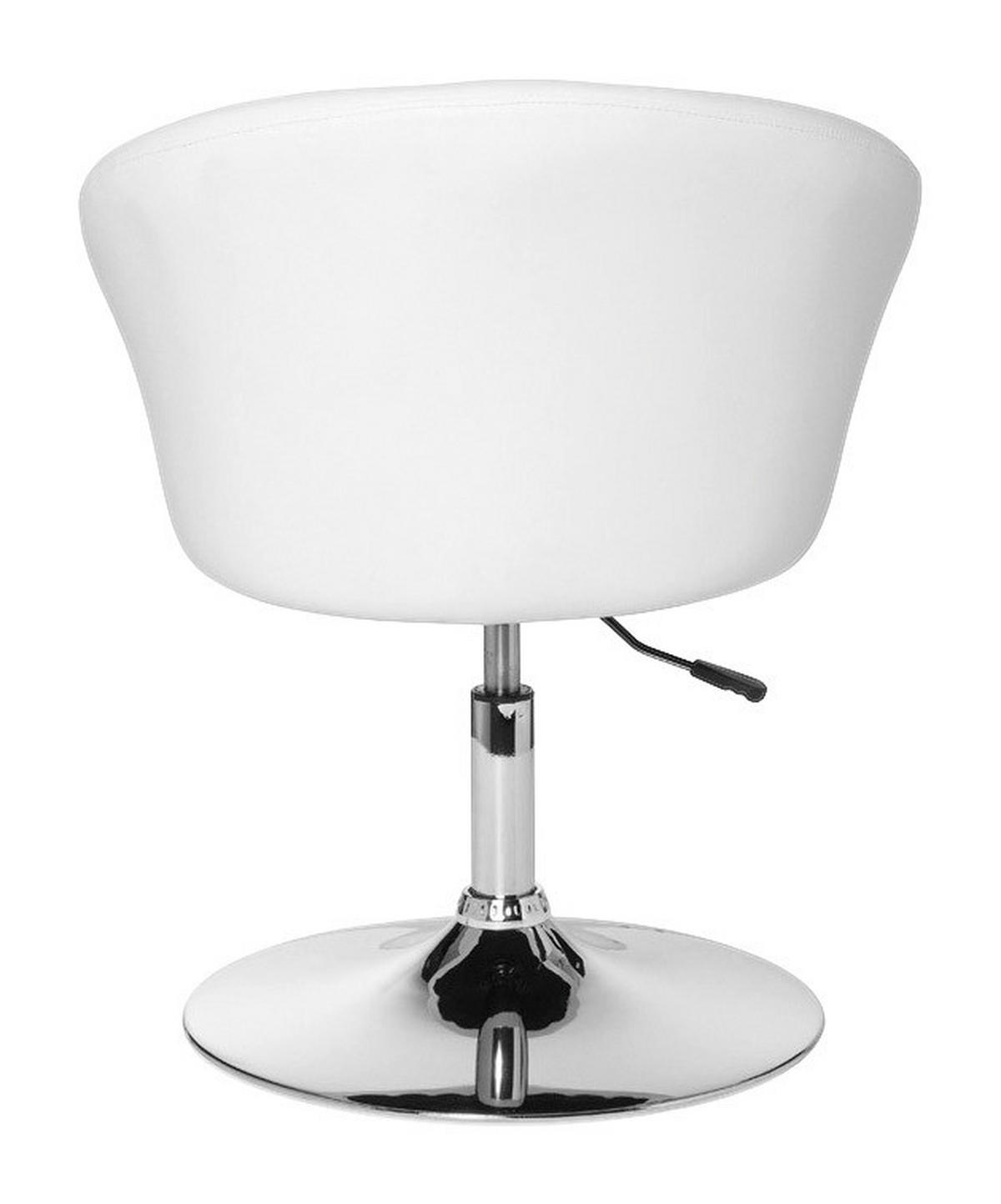 Drehstuhl weiß Chrom Kunstleder Metall Drehsessel - weiß/Chrom (62,00/72,00/55,00cm) - Amstyle