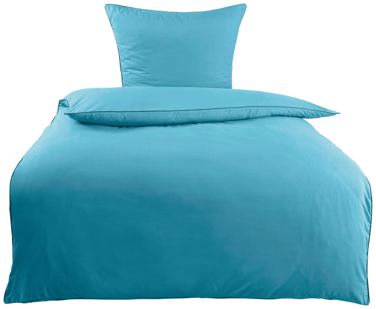 Microfaser Bettwäsche Bettwäsche_Microfaser_Biese - petrol/türkis (135,00/200,00cm)