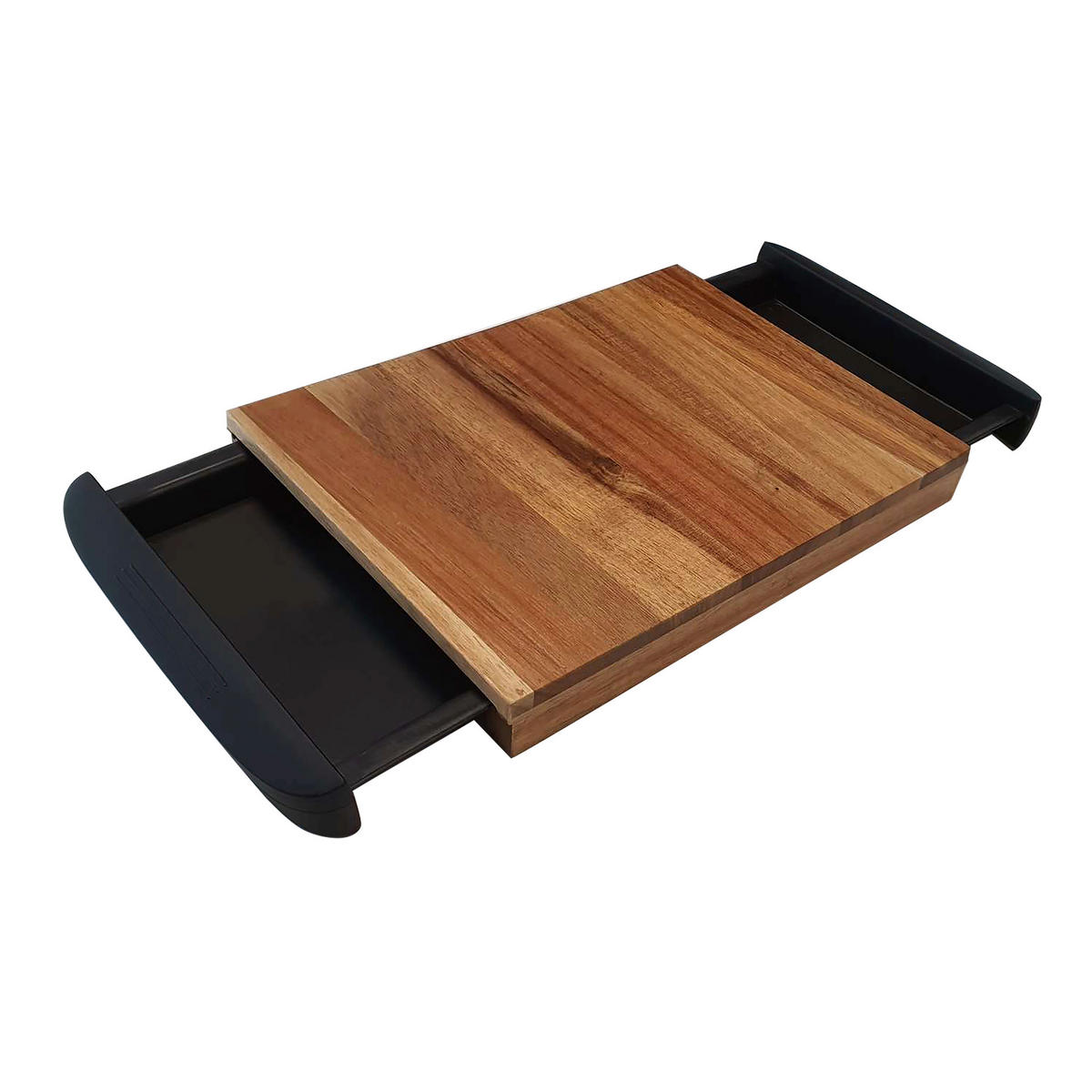 BERGNER Schneidbrettset Natural natur Akazie Holz Natural - natur/schwarz - BERGNER