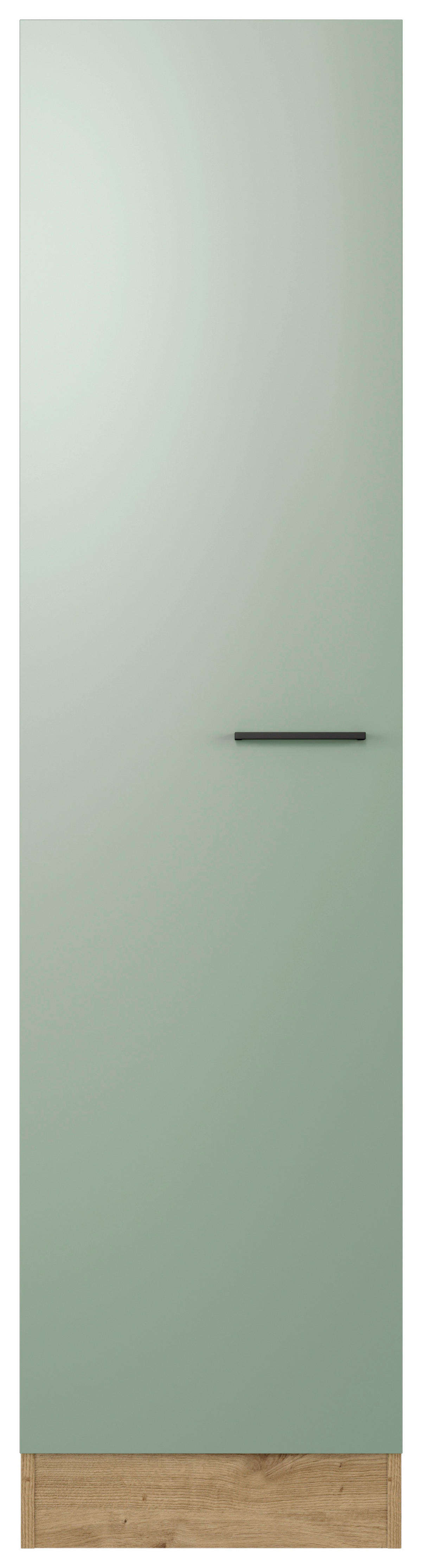 Seitenschrank Cara grün B/H/T: ca. 50x200x57 cm Cara - Eiche/schwarz (50,00/200,00/57,00cm) - Flex-Well