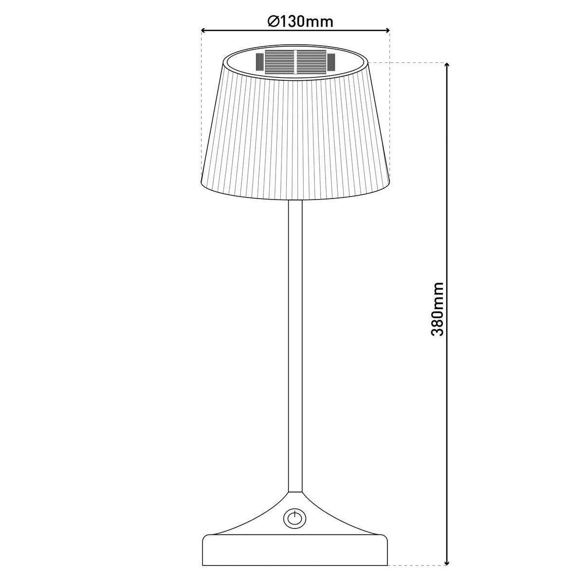 LED-Solar-Tischleuchte violett Kunststoff Metall B/H/T/D: ca. 13x38x13x13 cm EMMI - violett (13,00/38,00/13,00cm) - Näve Leuchten