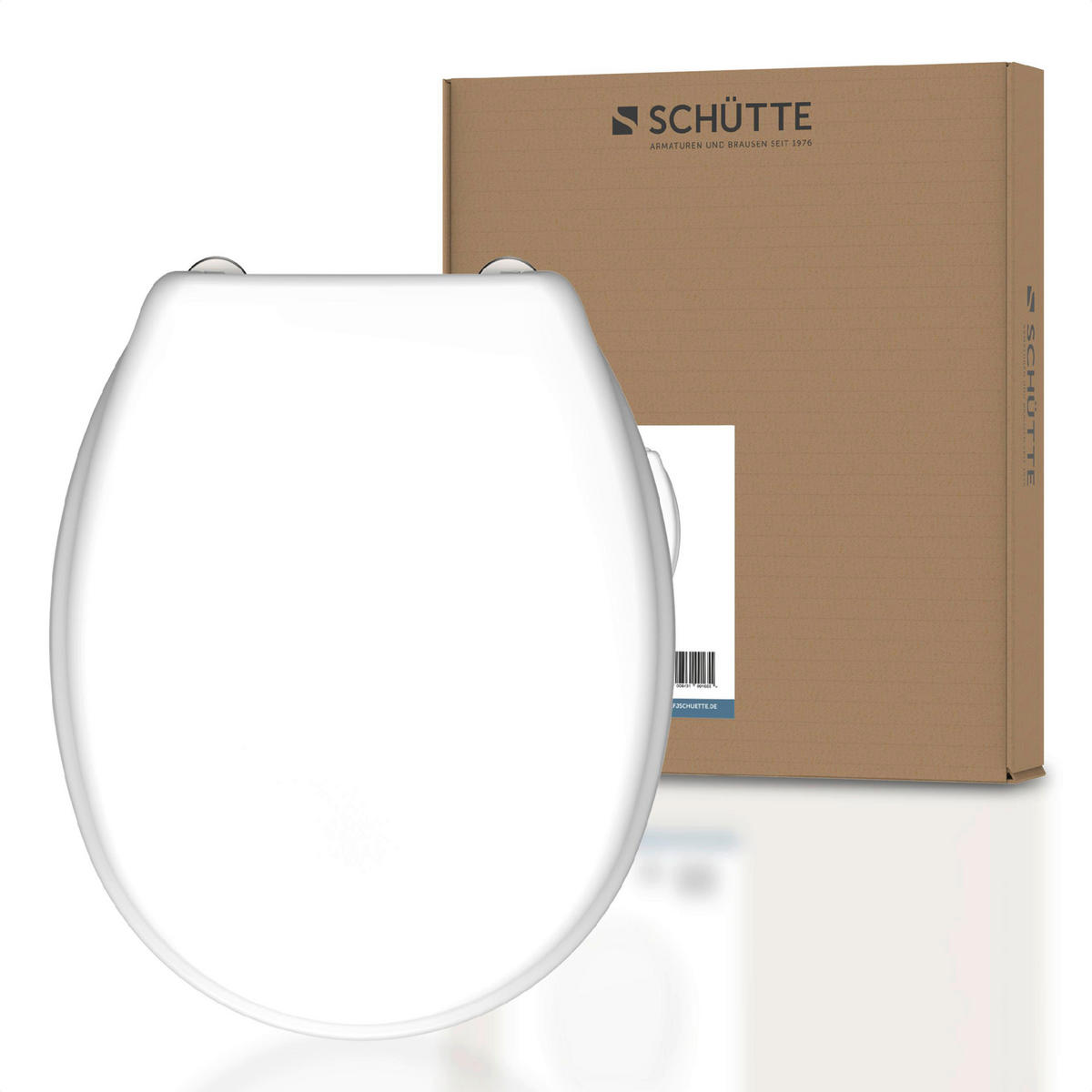 WC-Sitz WHITE weiß Duroplast B/H/T: ca. 37,1x5,5x45,6 cm WHITE - weiß (37,10/5,50/45,60cm) - SCHÜTTE