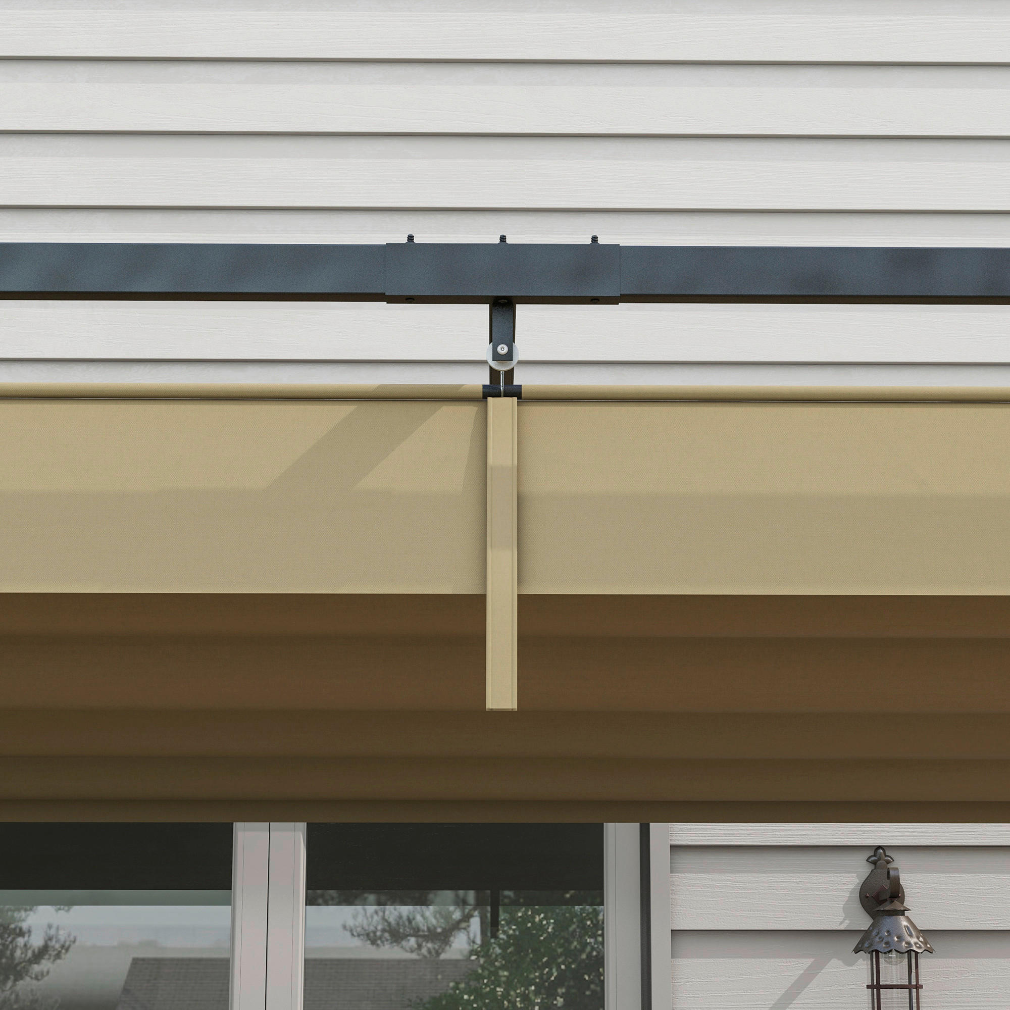 Thumbnail - Outsunny Pergola khaki Polyester B/H/L: ca. 300x222x400 cm