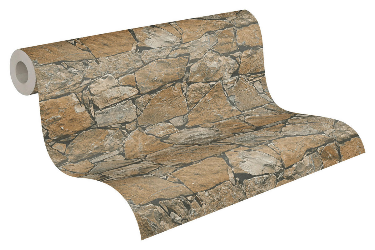 A.S.Creation Vliestapete braun grau beige B/H/D: ca. 53x1005x9,8 cm Vliestapete - beige/braun (9,80/1005,00cm) - A.S.Creation