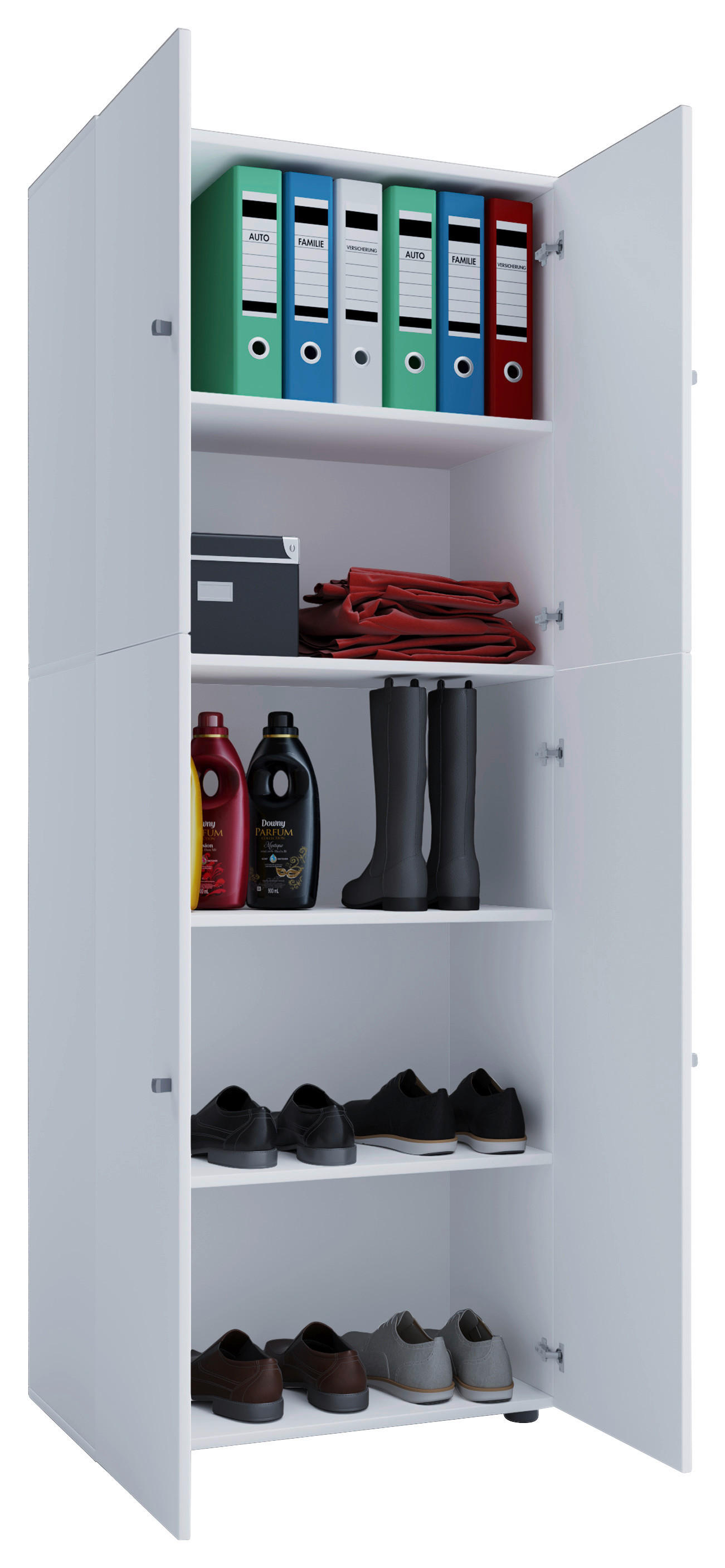 Kleiderschrank Lona weiß B/H/T: ca. 70x182x39 cm Lona - weiß (70,00/182,00/39,00cm) - VCM Möbel