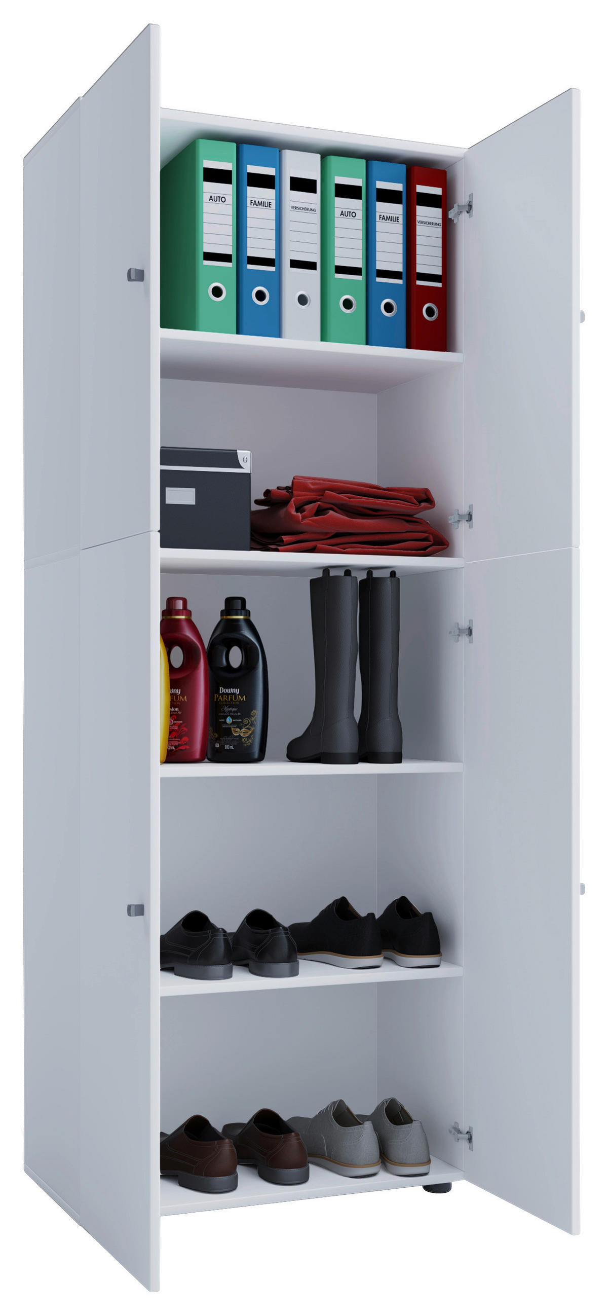 Kleiderschrank Lona weiß B/H/T: ca. 70x182x39 cm Lona - weiß (70,00/182,00/39,00cm) - VCM Möbel