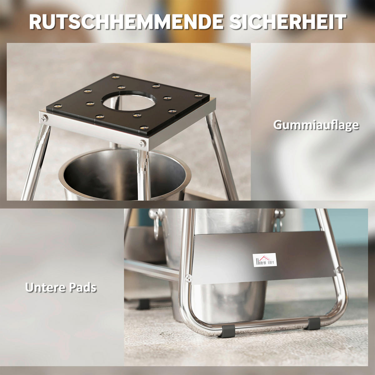 HOMCOM Motorradständer B/H/L: ca. 36x40,5x40 cm Motorradständer - grau (40,00/36,00/40,50cm) - HOMCOM