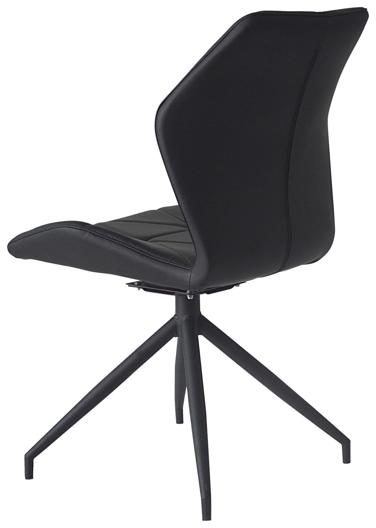 Stuhl IMKE  2er-Set schwarz schwarz Kunstleder Metall B/H/T: ca. 52x90,5x62 cm IMKE  2er-Set - schwarz (52,00/90,50/62,00cm) - byLIVING