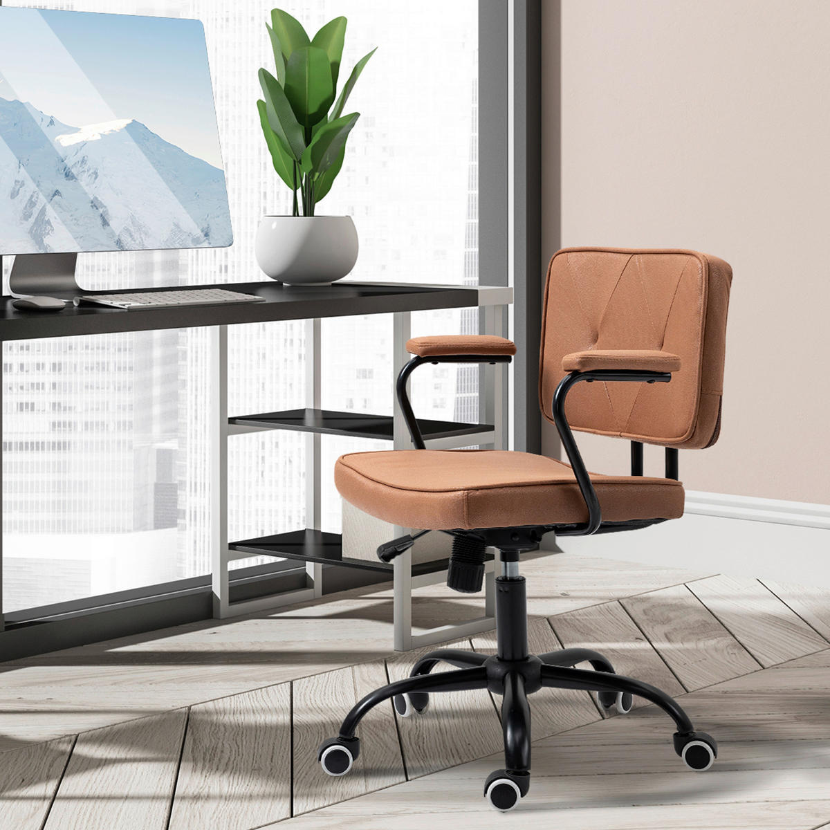 Drehstuhl 921-595BN braun 921-595BN - braun (58,00/82,00/61,00cm) - Vinsetto