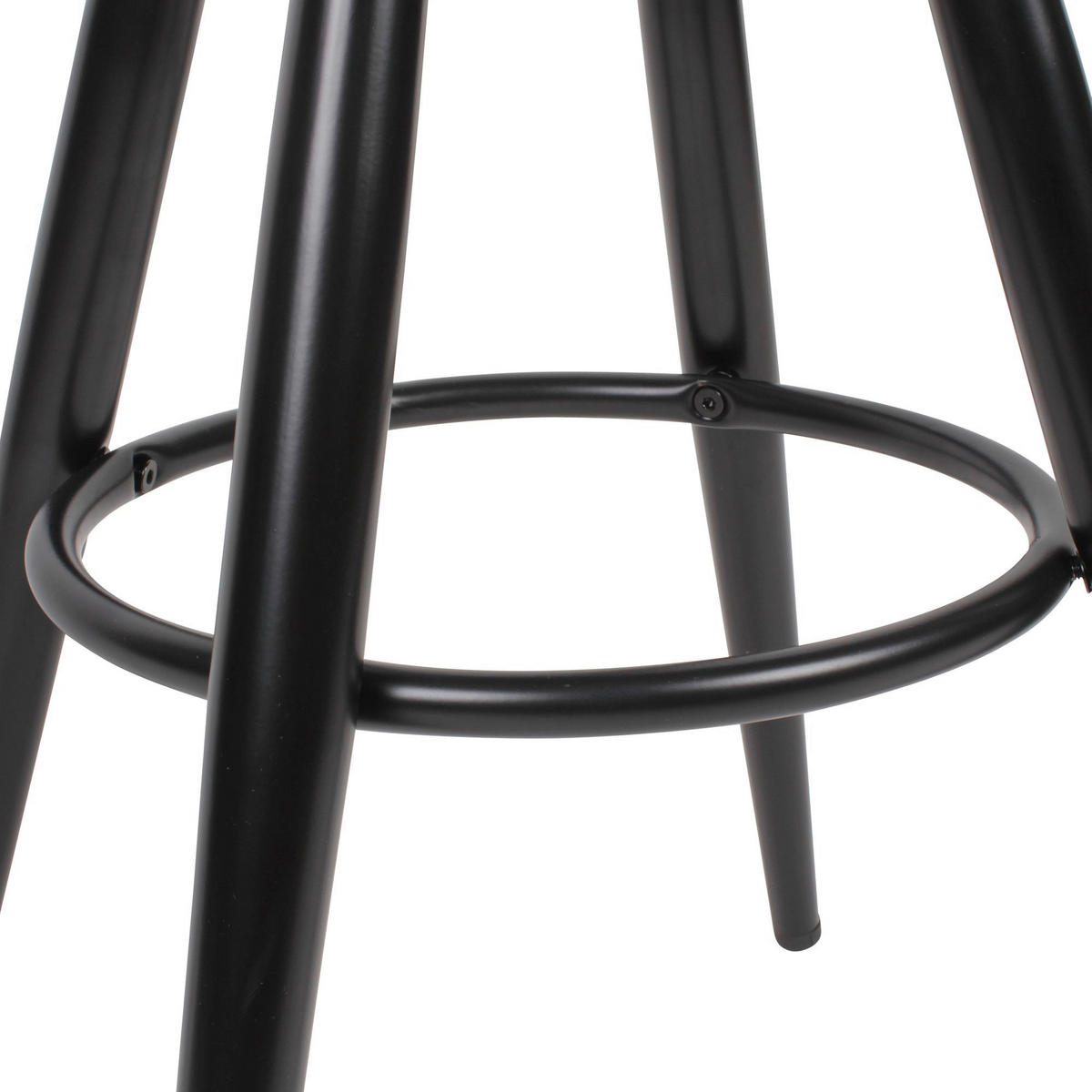 Barhocker schwarz Metall B/H/T/D: ca. 53x80x53x31 cm Barhocker - schwarz (53,00/80,00/53,00cm) - Wohnling