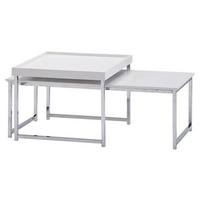 Couchtisch 2er-Set. weiß B/H/T: ca. 60x45x110 cm 2er-Set. - weiß (60,00/45,00/110,00cm) - Wohnling