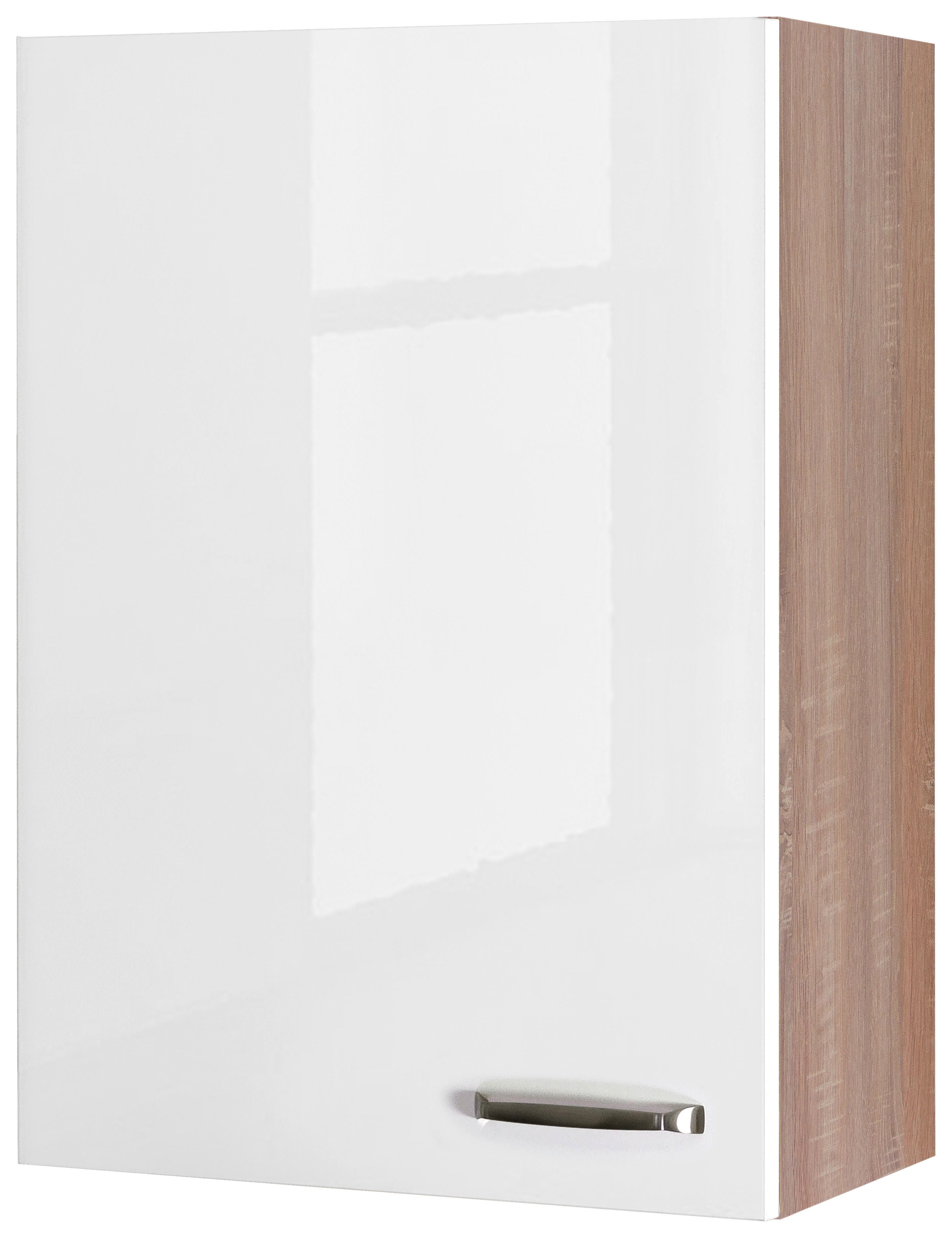 Hängeschrank Valero weiß Hochglanz B/H/T: ca. 60x89x32 cm Valero - Eiche/weiß (60,00/89,00/32,00cm) - Flex-Well