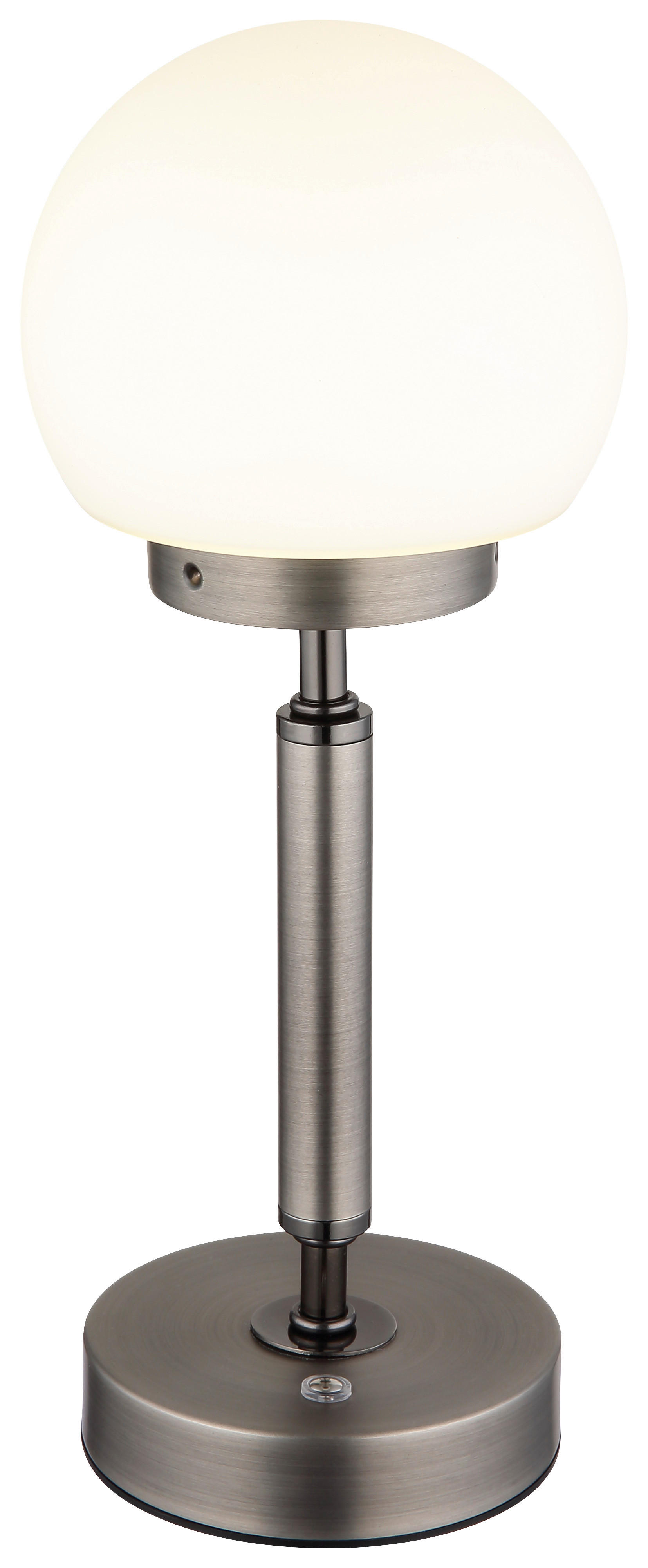 GLOBO LED-Tischleuchte Opal anthrazit Glas Metall Kunststoff H/D: ca. 28,5x11,5 cm 1 Brennstellen HAKU - Opal/anthrazit (11,50/28,50cm) - GLOBO