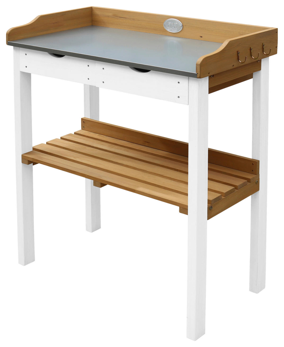 AXI Pflanztisch braun B/H/L: ca. 37x92x76 cm Pflanztisch - braun/weiß (76,00/37,00/92,00cm) - AXI