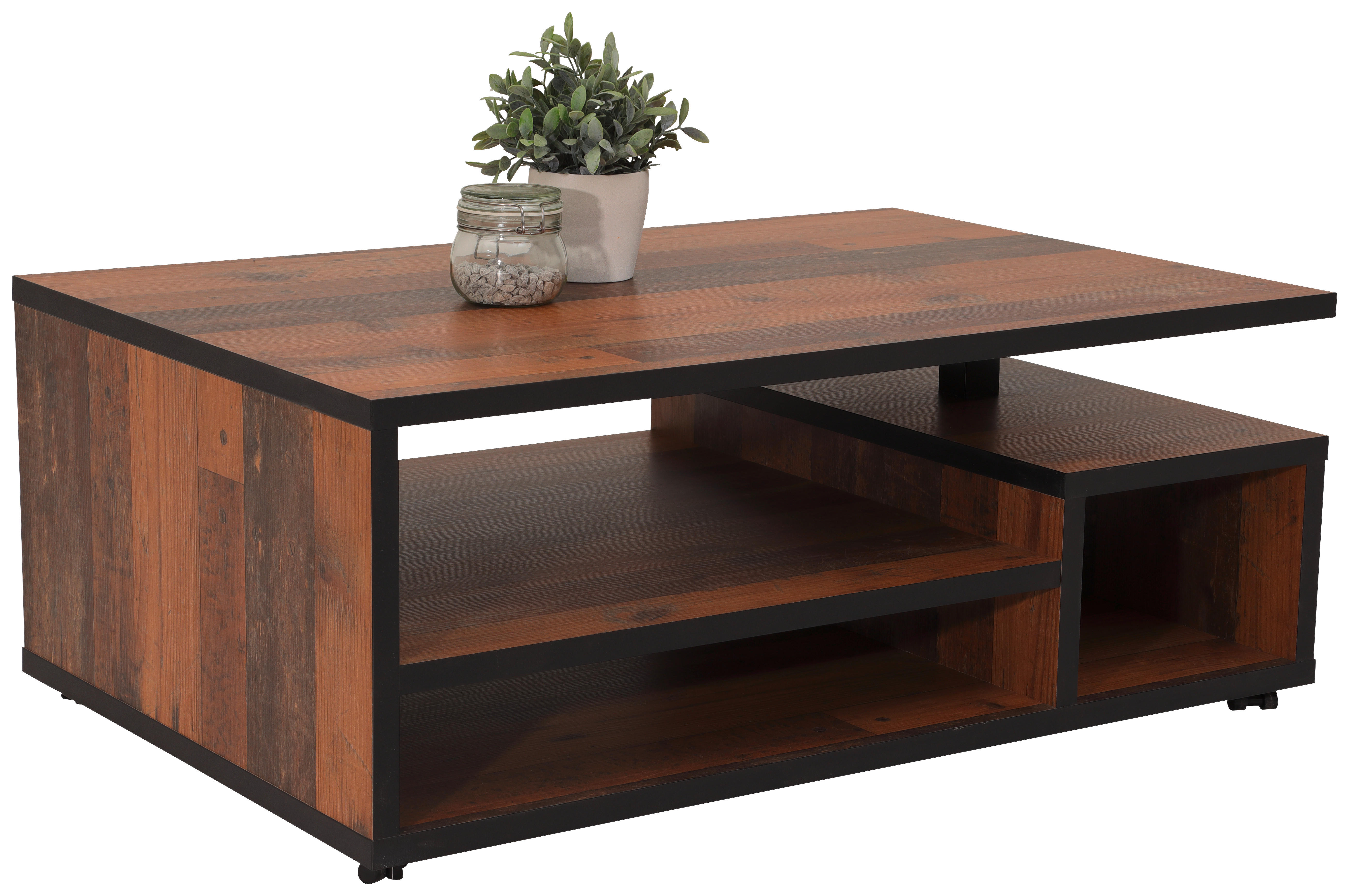 Couchtisch Eike Old Wood schwarz Nachbildung B/H/T: ca. 110x50x68 cm Eike - schwarz (110,00/50,00/68,00cm)