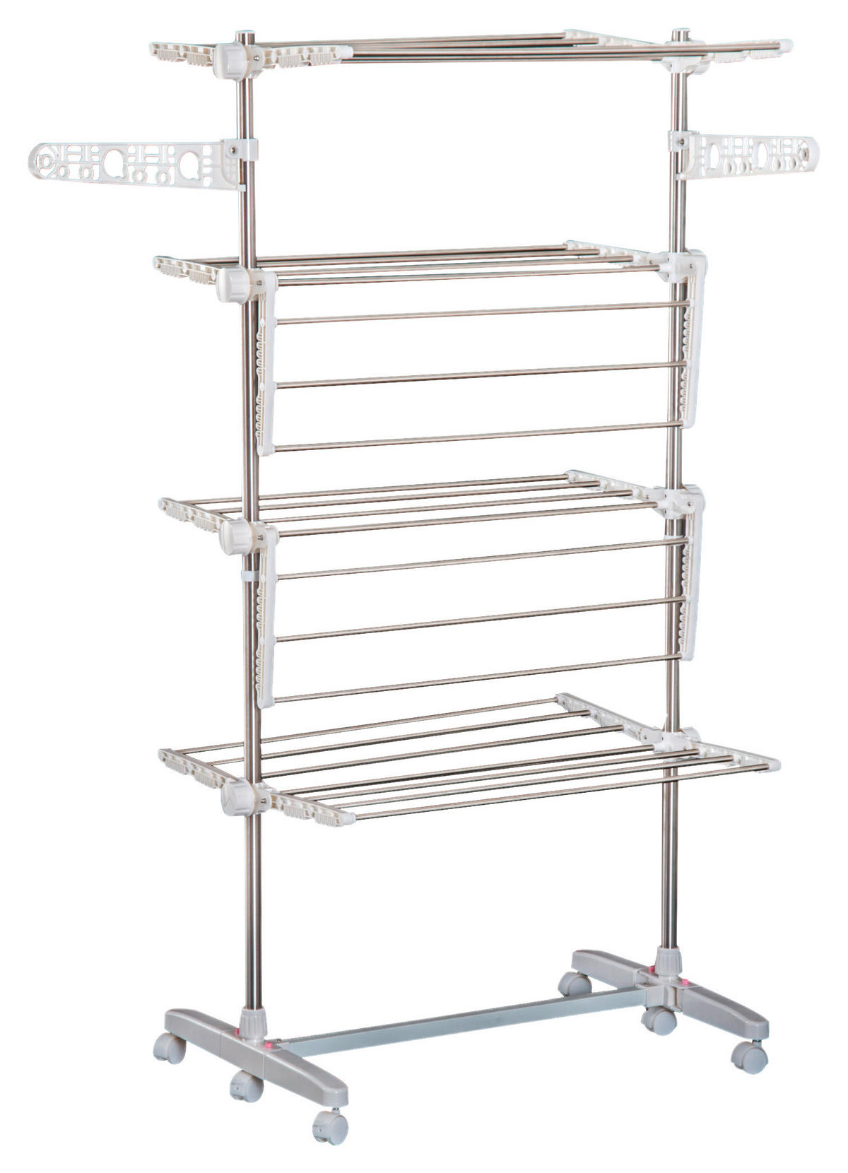HOMCOM Wäscheständer silber Wäscheständer_mobil - silber (142,00/55,00/172,00cm) - HOMCOM