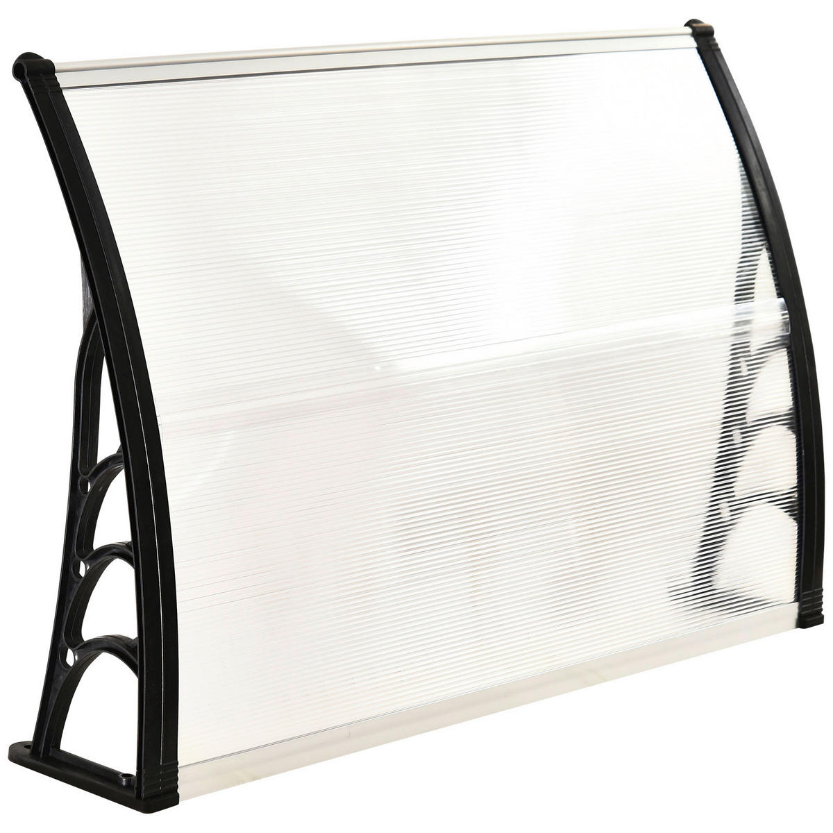 Outsunny Haustürvordach transparent B/H/L: ca. 80x23x120 cm ca. 2,5 kg Haustürvordach MHB70-011V02WT - transparent (120,00/80,00/23,00cm) - Outsunny