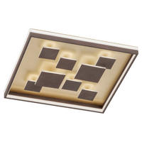 Fischer & Honsel LED-Deckenleuchte 20119 braun rost Metall B/H/T: ca. 53x8x53 cm 1 Brennstellen Rico - braun/rost (53,00/8,00/53,00cm) - Fischer & Honsel