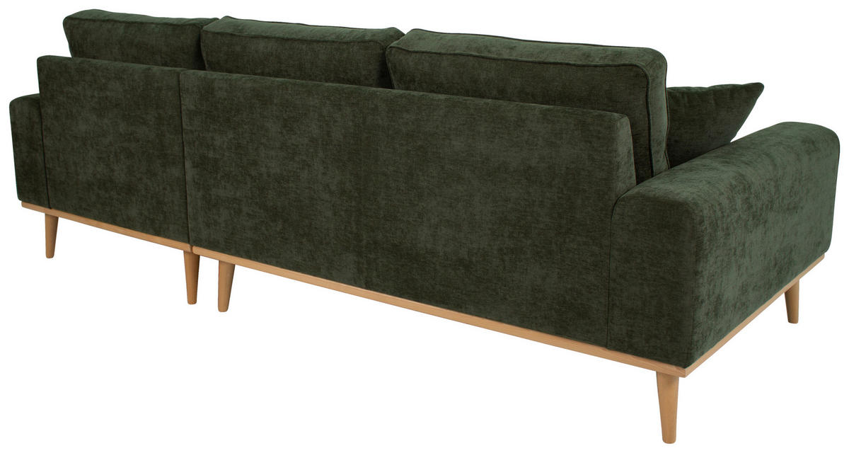 Polsterecke Wood grün Microfaser B/H/T: ca. 259x90x191 cm Wood - Eiche/grün (259,00/90,00/191,00cm)