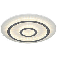 GLOBO LED-Deckenleuchte hellgrau klar weiß Kunststoff Metall H/D: ca. 5,5x45 cm 1 Brennstellen JAYDEN - klar/hellgrau (45,00/5,50cm) - GLOBO