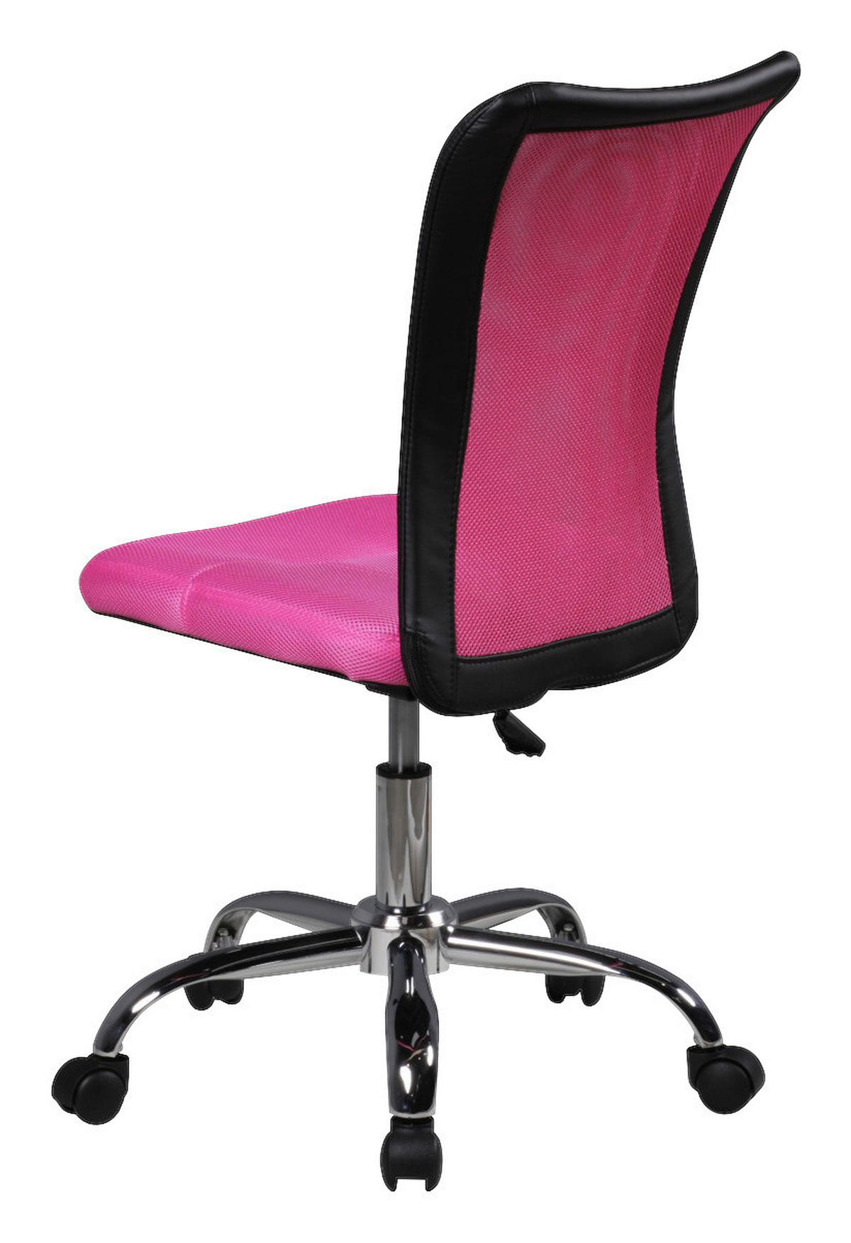Drehstuhl pink Stoff Kinderschreibtischstuhl SALERNO - pink (60,00/100,00/60,00cm) - Amstyle