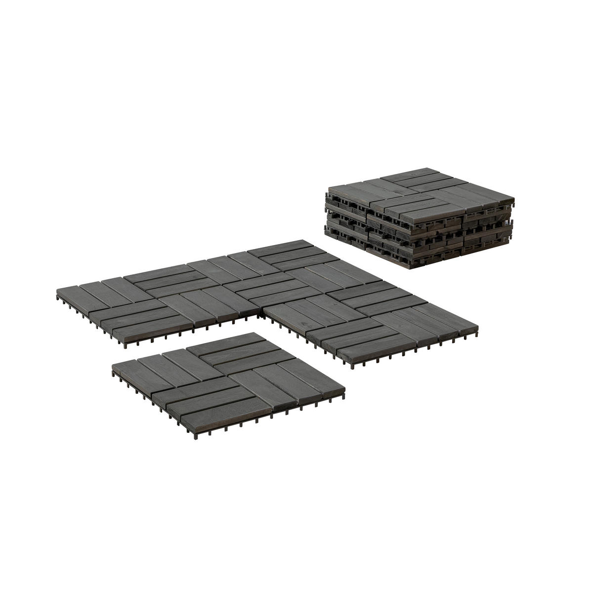 POCOline Terrassenfliese Anthrazit anthrazit B/L: ca. 30x30 cm Anthrazit - anthrazit (30,00/30,00/2,40cm) - POCOline