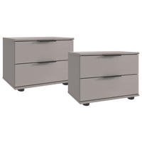 Nachtkonsolen Tilburg Sahara grau B/H/T: ca. 52x40x38 cm Tilburg - schwarz/Sahara (52,00/40,00/38,00cm)