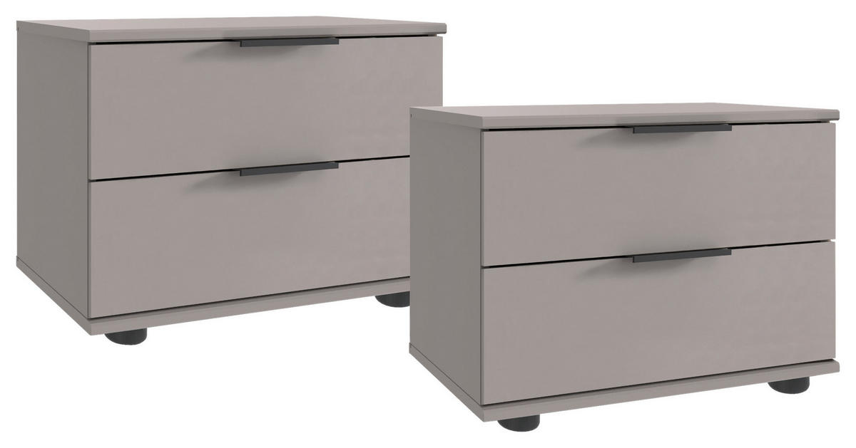 Nachtkonsolen Tilburg Sahara grau B/H/T: ca. 52x40x38 cm Tilburg - schwarz/Sahara (52,00/40,00/38,00cm)